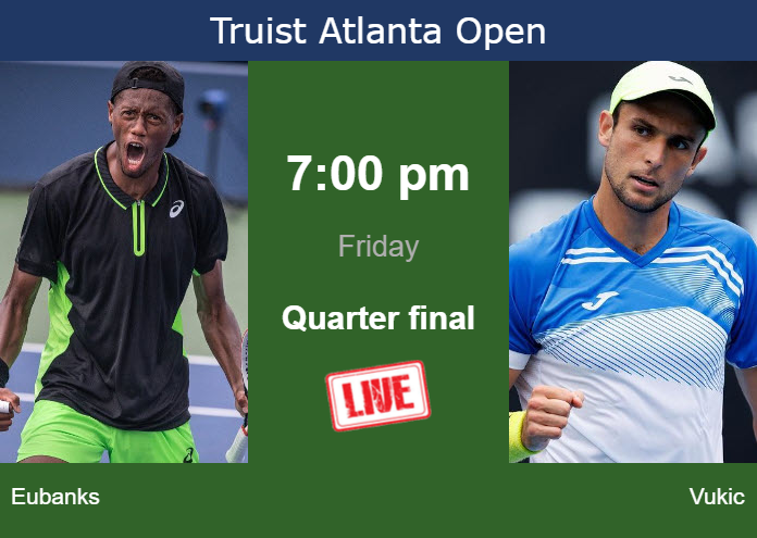 Friday Live Streaming Christopher Eubanks vs Aleksandar Vukic