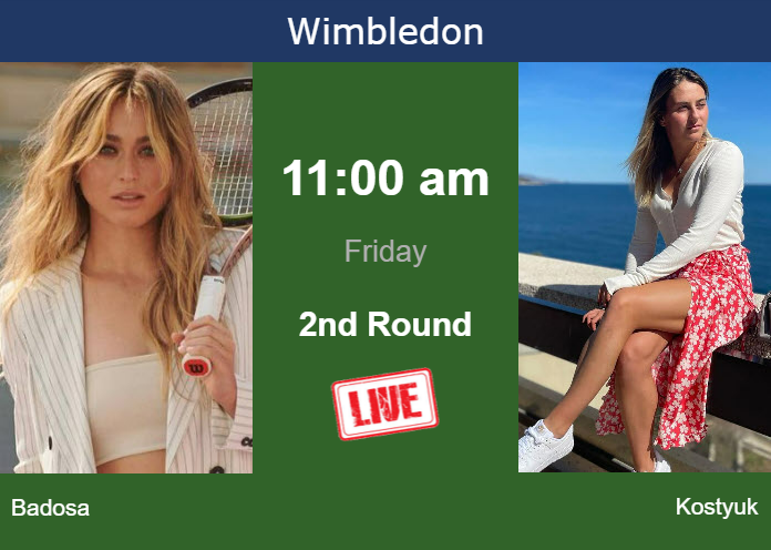 Friday Live Streaming Paula Badosa Gibert vs Marta Kostyuk