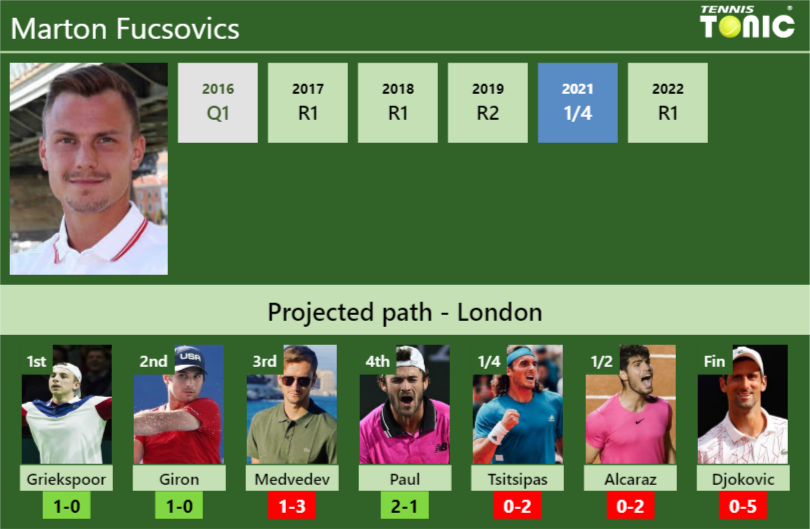 Marton Fucsovics Stats info