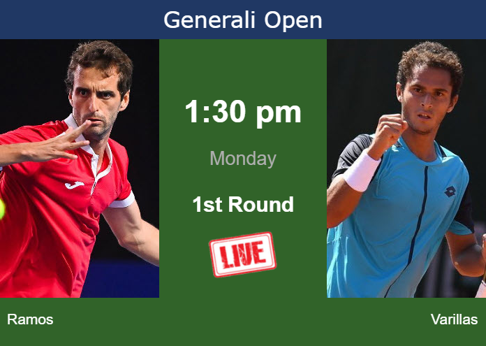How to watch Ramos vs. Varillas on live streaming in Kitzbuhel on Monday Monday Live Streaming Albert Ramos-Vinolas vs Juan Pablo Varillas