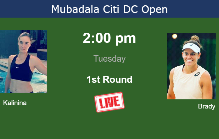 Monday Live Streaming Anhelina Kalinina vs Jennifer Brady