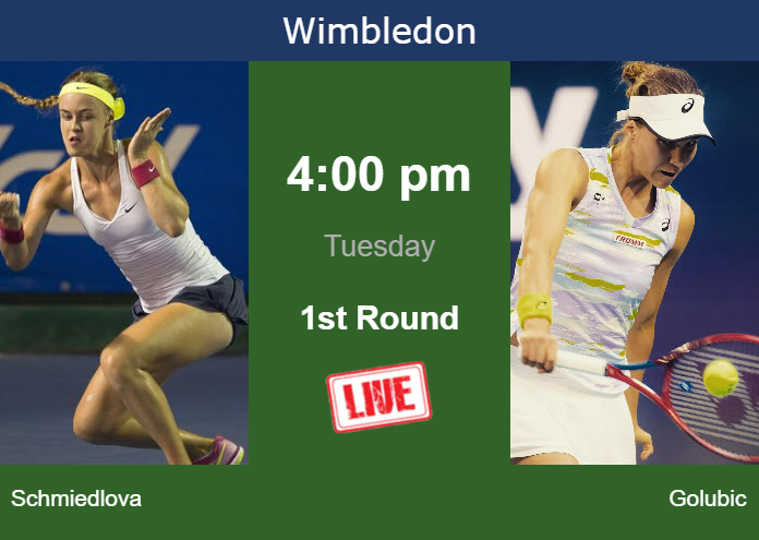 How to watch Schmiedlova vs. Golubic on live streaming in Wimbledon on