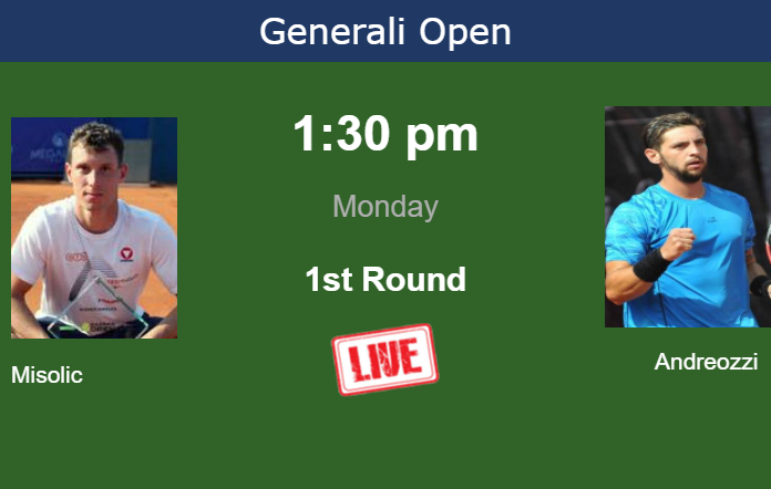 How to watch Misolic vs. Andreozzi on live streaming in Kitzbuhel on Monday Monday Live Streaming Filip Misolic vs Guido Andreozzi