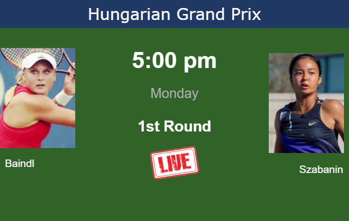 How to watch Baindl vs. Szabanin on live streaming in Budapest on Monday Monday Live Streaming Kateryna Baindl vs Natalia Szabanin