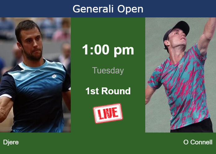 How to watch Djere vs. O Connell on live streaming in Kitzbuhel on Tuesday Monday Live Streaming Laslo Djere vs Christopher O Connell