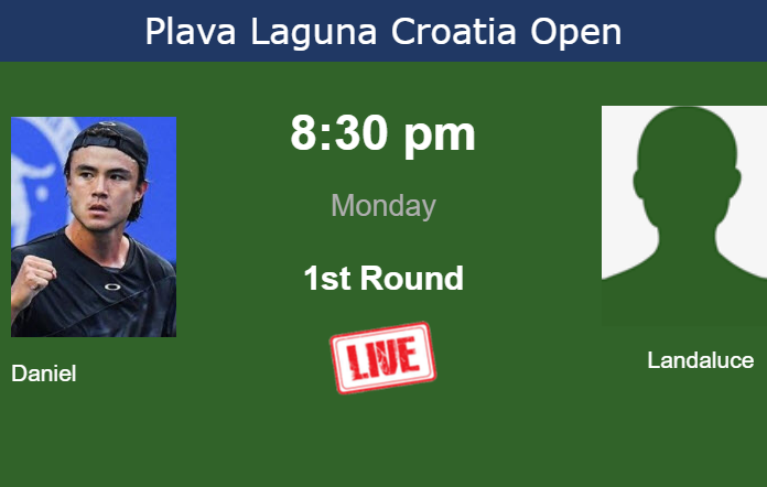 How to watch Daniel vs. Landaluce on live streaming in Umag on Monday Monday Live Streaming Taro Daniel vs Martin Landaluce