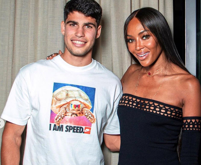 Naomi Cambpell And Carlos Alcaraz