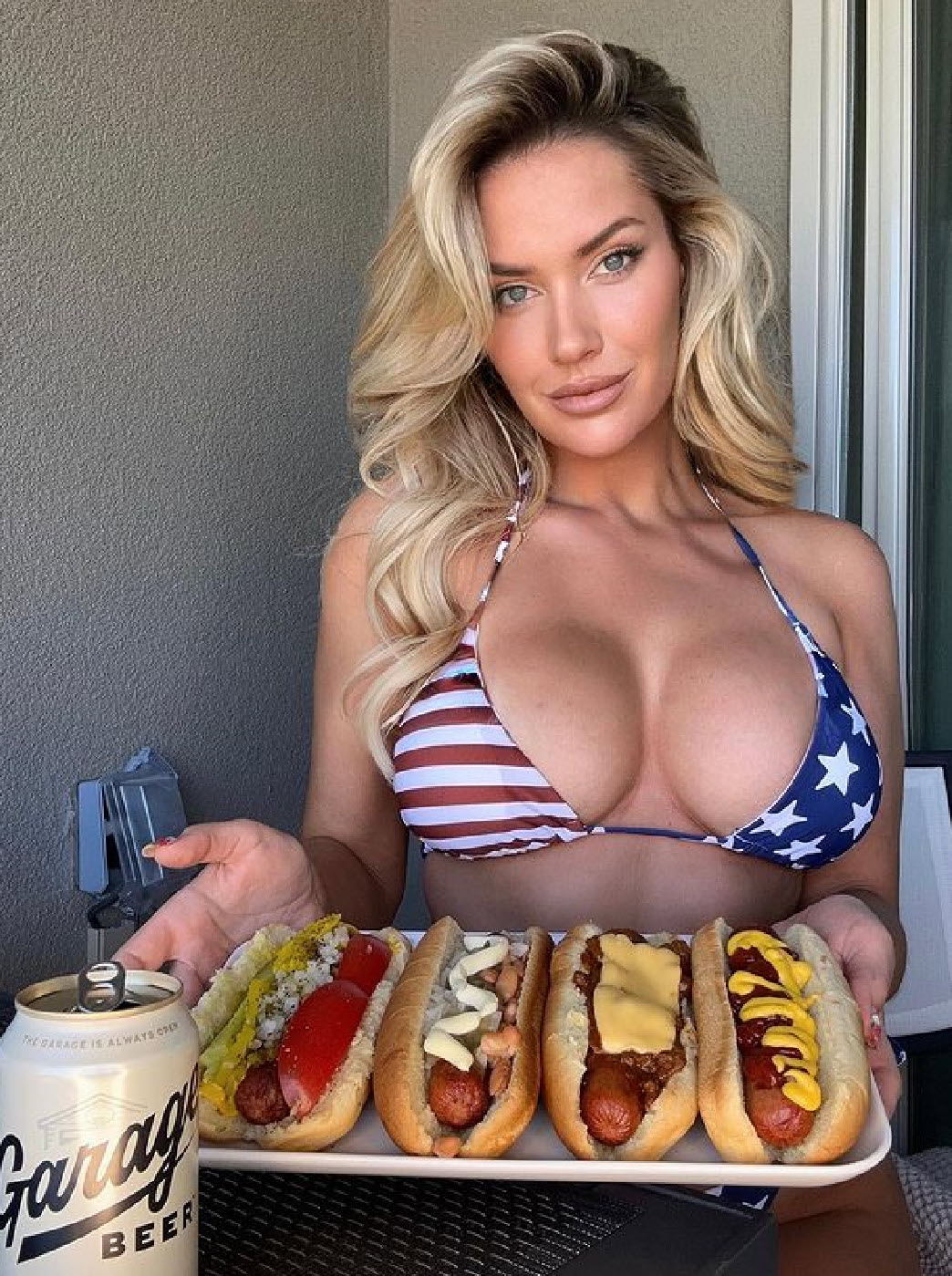 Paige Spiranac With Hot Dogs