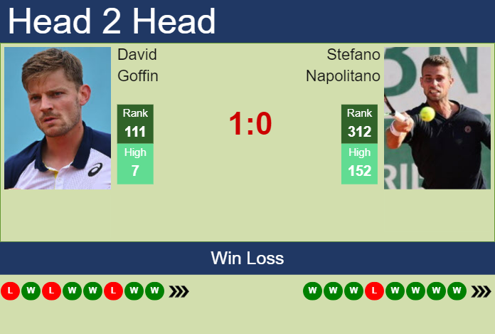 Prediction and head to head David Goffin vs. Stefano Napolitano