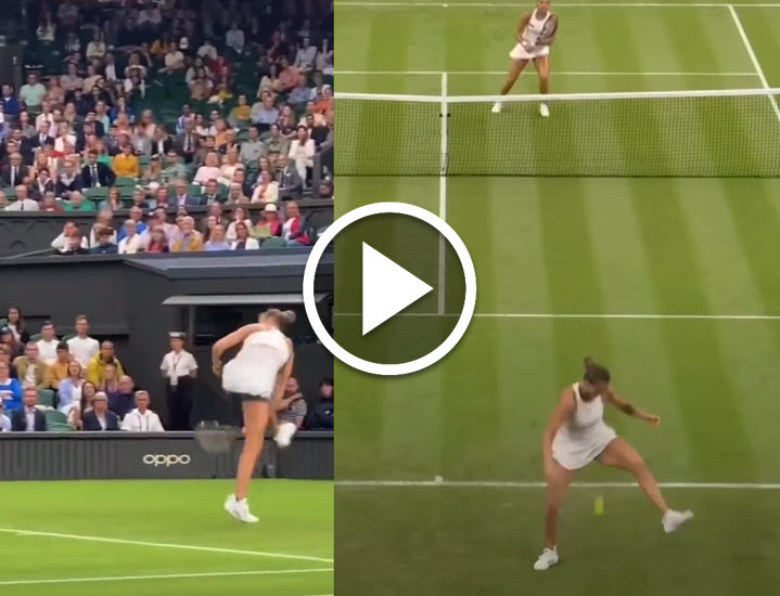 VIDEO. Aryna Sabalenka has fun at Wimbledon hitting a tweener. Sabalenka Tweener