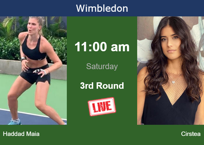 Saturday Live Streaming Beatriz Haddad Maia vs Sorana Cirstea
