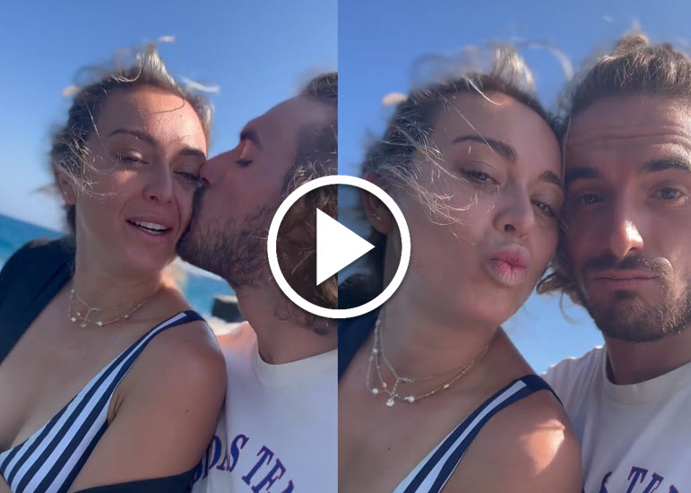 Stefanos Tsitsipas And Paula Badosa Hugging And Kissing In Greece Stefanos Tsitsipas And Paula Badosa Hugging And Kissing In Greece