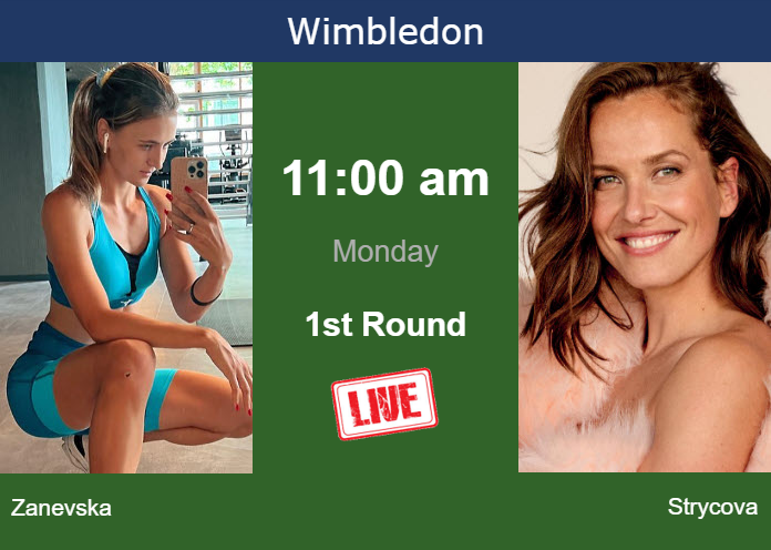 Sunday Live Streaming Maryna Zanevska vs Barbora Strycova