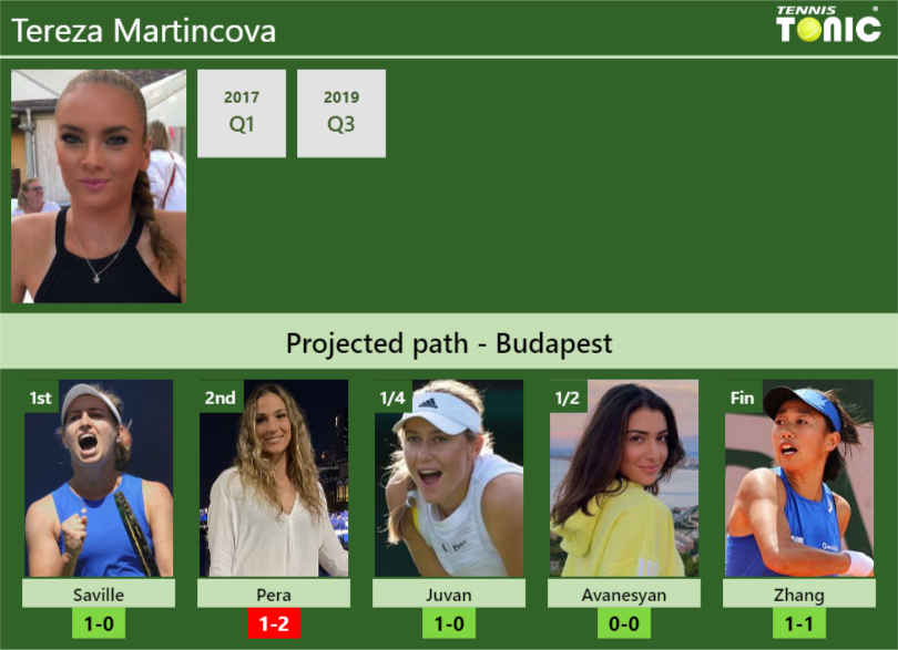 Tereza Martincova Stats info