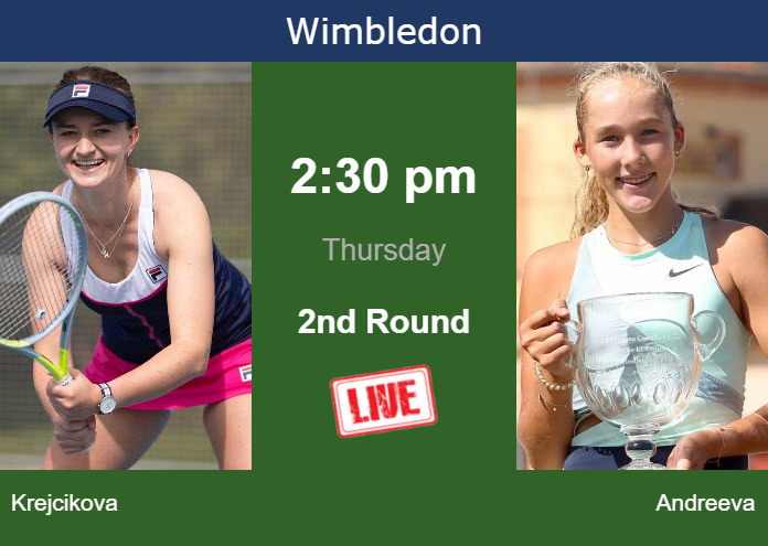 Thursday Live Streaming Barbora Krejcikova vs Mirra Andreeva