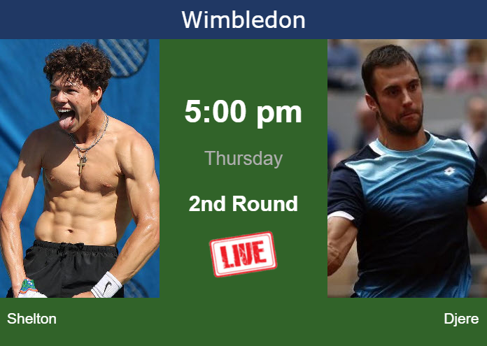 Thursday Live Streaming Ben Shelton vs Laslo Djere