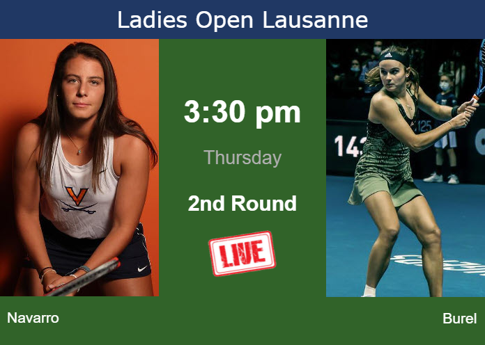 How to watch Navarro vs. Burel on live streaming in Lausanne on Thursday Thursday Live Streaming Emma Navarro vs Clara Burel