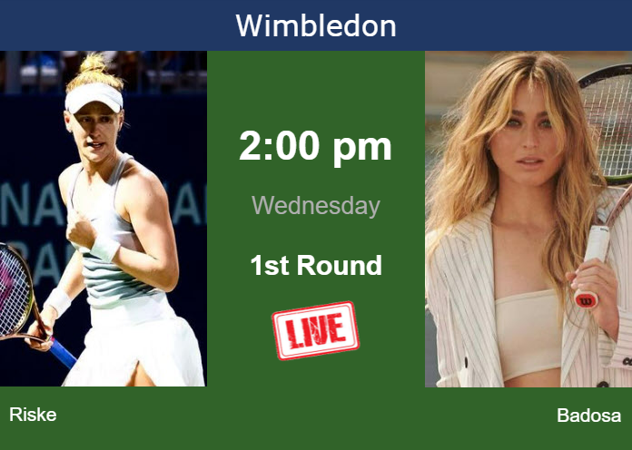 Tuesday Live Streaming Alison Riske vs Paula Badosa Gibert