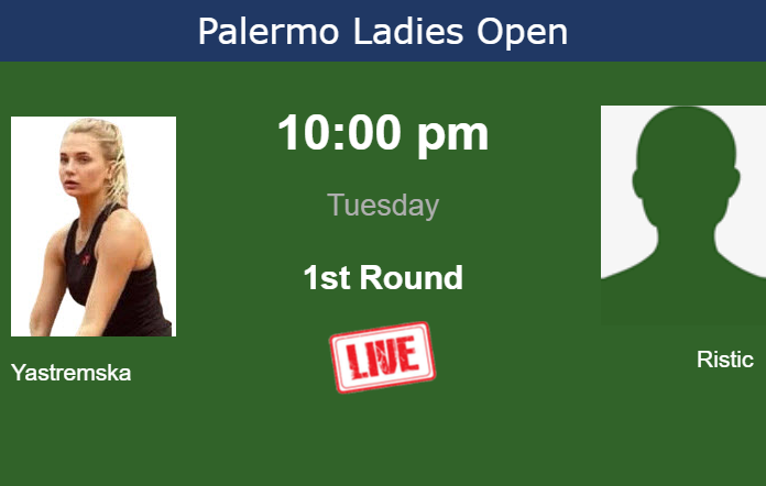 How to watch Yastremska vs. Ristic on live streaming in Palermo on Tuesday Tuesday Live Streaming Dayana Yastremska vs Mia Ristic