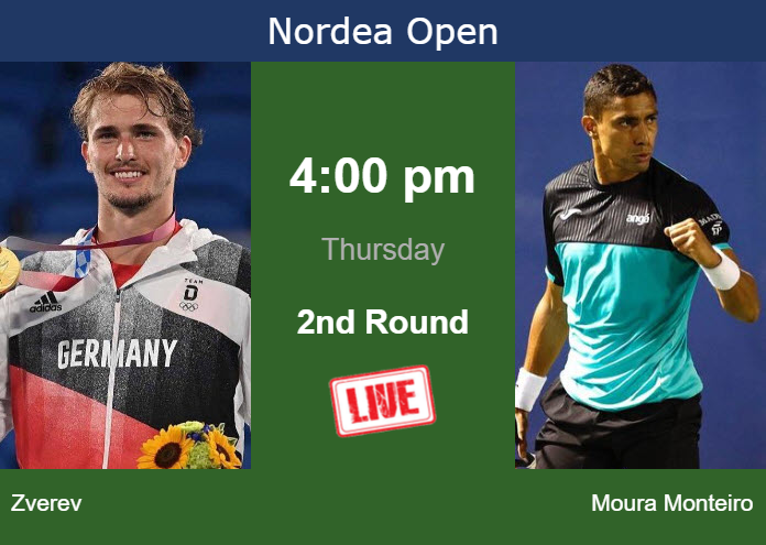 Wednesday Live Streaming Alexander Zverev vs Thiago Moura Monteiro