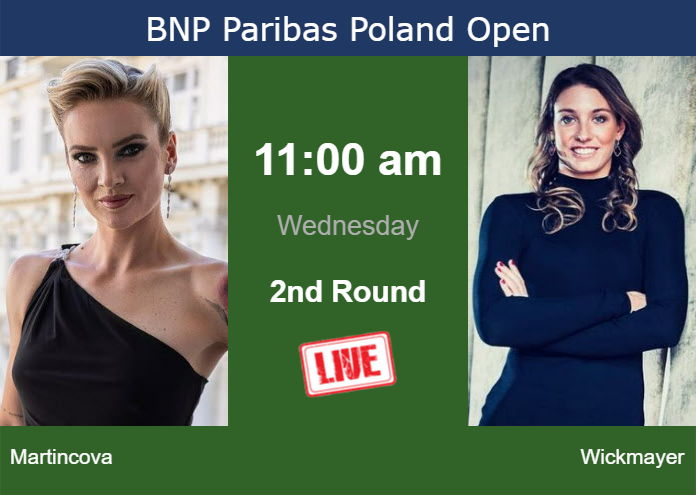 Wednesday Live Streaming Tereza Martincova vs Yanina Wickmayer