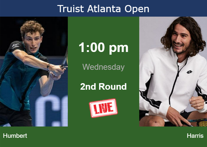 Wednesday Live Streaming Ugo Humbert vs Lloyd Harris