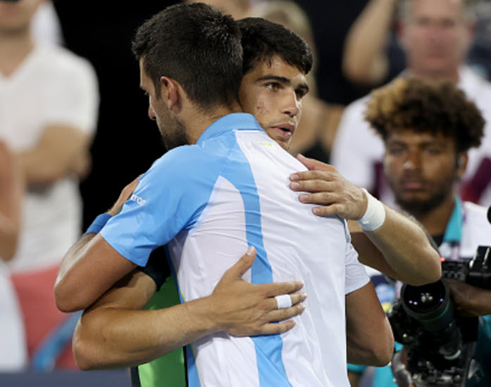 Alcaraz And Djokovic Meetup