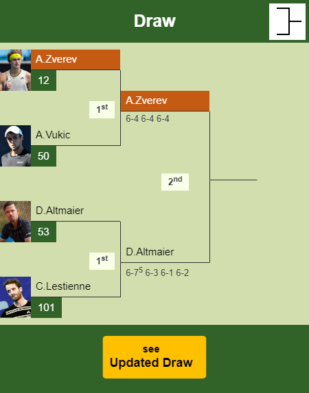 Alexander Zverev Draw info
