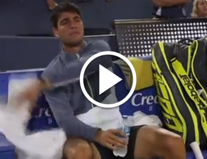 Carlos Alcaraz Crying After Losing To Novak Djokovic In Cincinnati