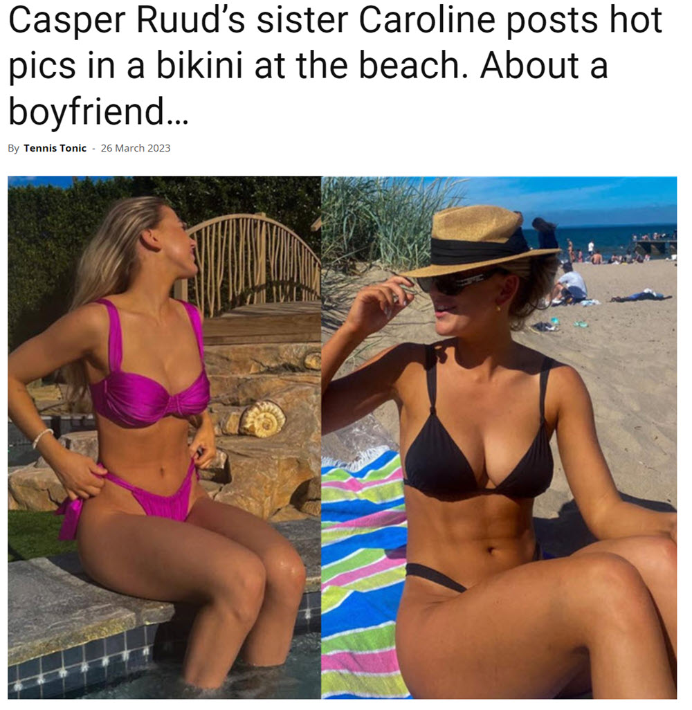 Casper Ruud’s Sister Caroline Posts Hot Pics In A Bikini At The Beach