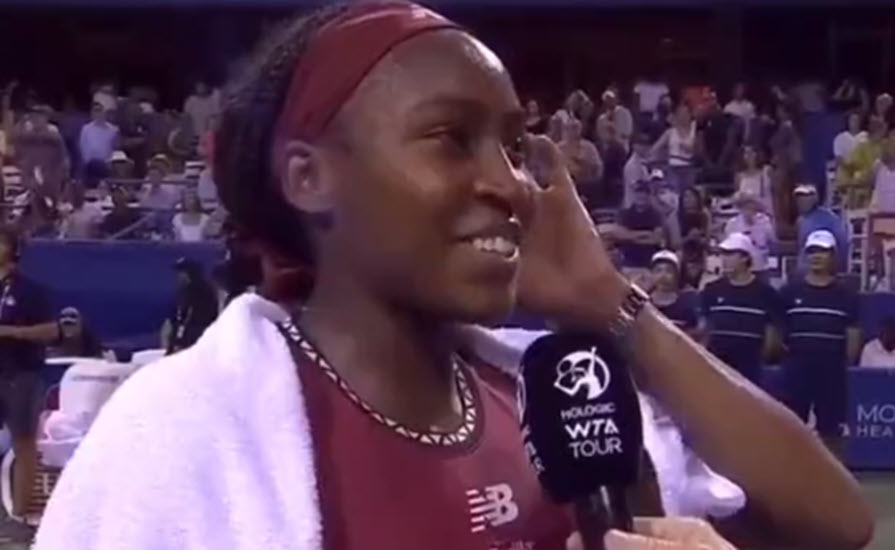 “I took CPR class”  – Coco Gauff has a strange on court interview in Washington