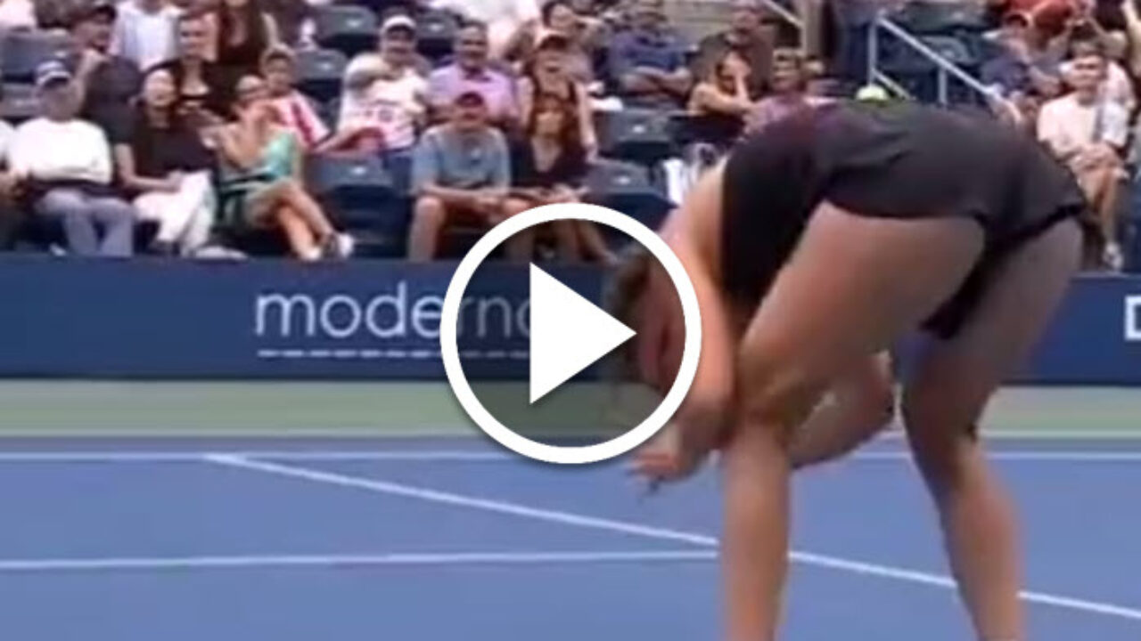 VIDEO! Fans laugh at Danielle Collins resisting the urge to destroy her racket - Tennis Tonic