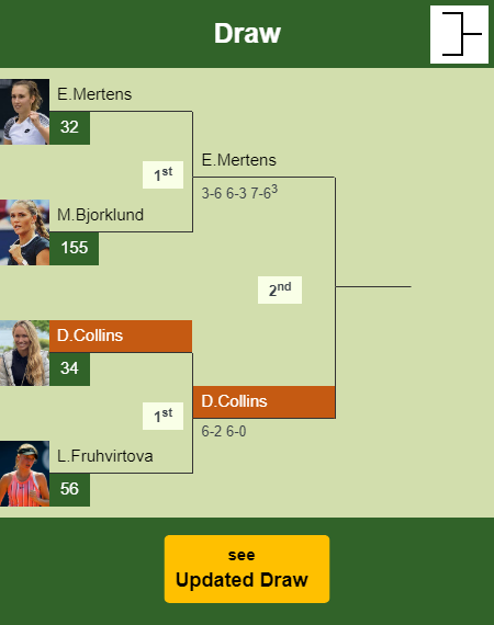 Danielle Rose Collins Draw info