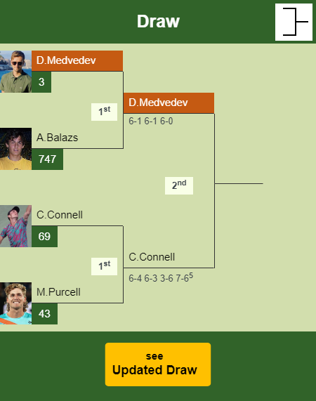 Daniil Medvedev Draw info