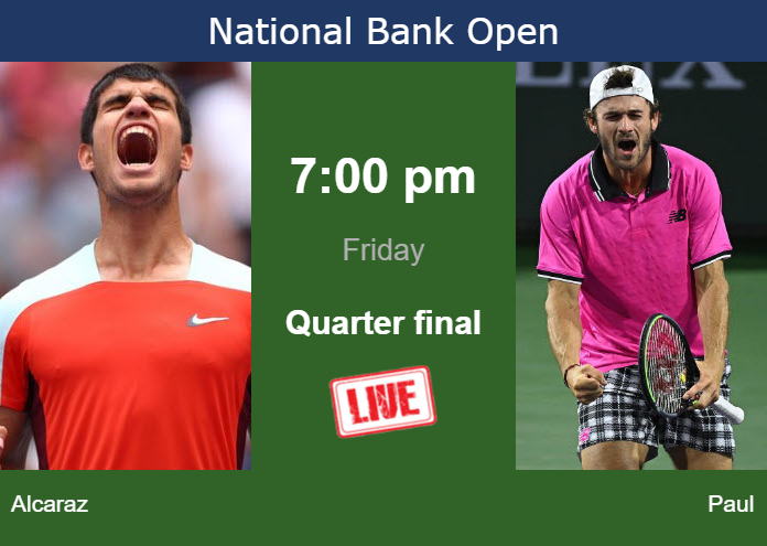 Friday Live Streaming Carlos Alcaraz Vs Tommy Paul Friday Live Streaming Carlos Alcaraz vs Tommy Paul