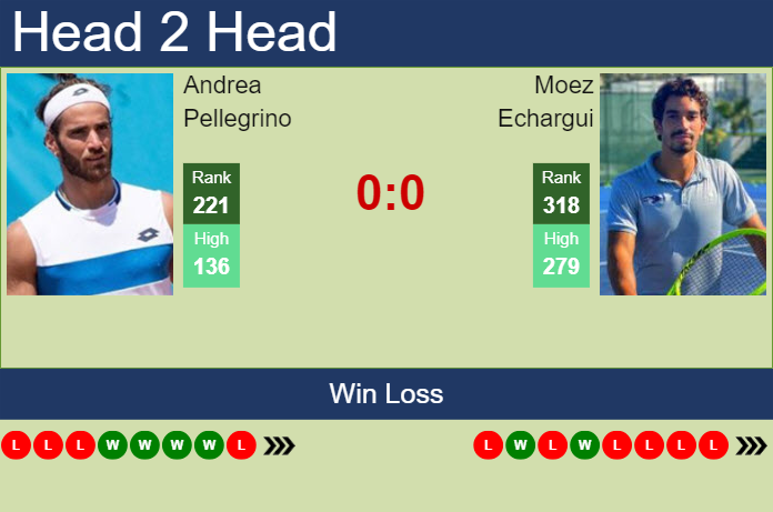 H2H, prediction of Andrea Pellegrino vs Moez Echargui in Todi Challenger with odds, preview, pick | 15th August 2023