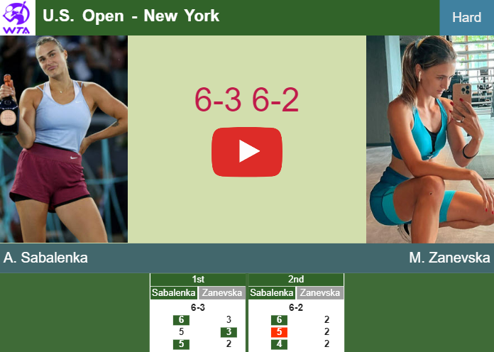 Prediction and head to head Aryna Sabalenka vs. Maryna Zanevska