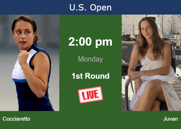 How to watch Cocciaretto vs. Juvan on live streaming at the U.S. Open on Monday