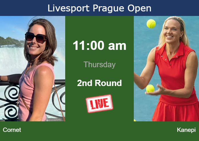How to watch Cornet vs. Kanepi on live streaming in Prague on Thursday Thursday Live Streaming Alize Cornet vs Kaia Kanepi