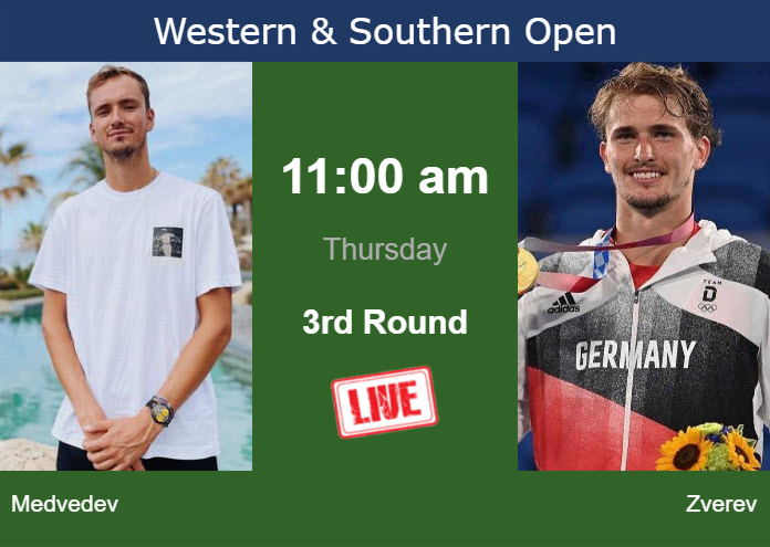 Thursday Live Streaming Daniil Medvedev Vs Alexander Zverev Thursday Live Streaming Daniil Medvedev vs Alexander Zverev