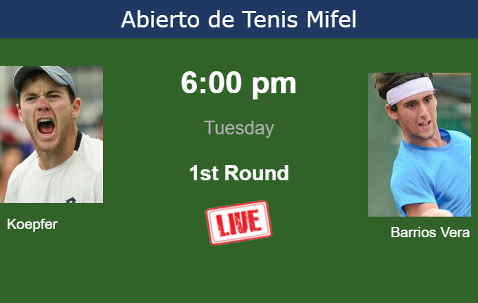 Tuesday Live Streaming Dominik Koepfer vs Tomas Barrios Vera