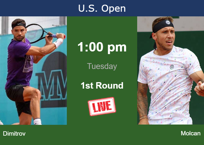 Tuesday Live Streaming Grigor Dimitrov Vs Alex Molcan Tuesday Live Streaming Grigor Dimitrov vs Alex Molcan