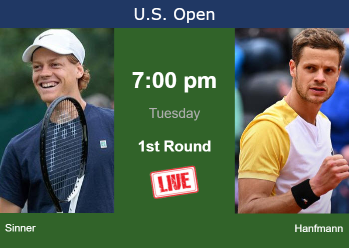 Tuesday Live Streaming Jannik Sinner vs Yannick Hanfmann