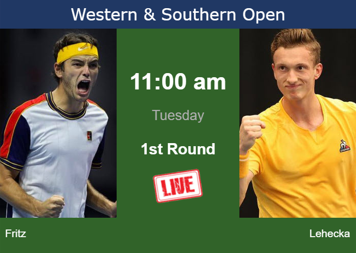Tuesday Live Streaming Taylor Fritz vs Jiri Lehecka