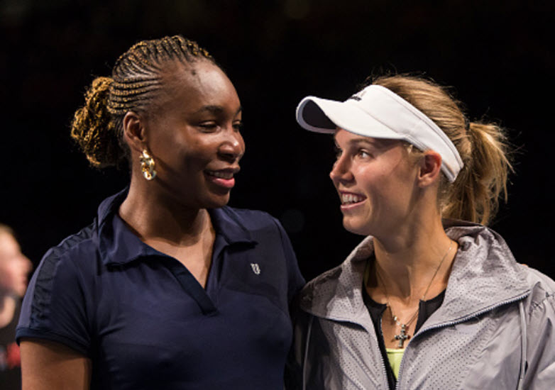 Venus Williams With Caroline Wozniacki