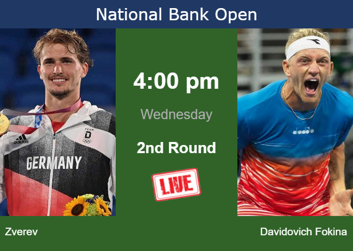 Wednesday Live Streaming Alexander Zverev Vs Alejandro Davidovich Fokina Wednesday Live Streaming Alexander Zverev vs Alejandro Davidovich Fokina