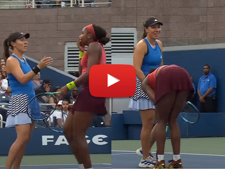 NO HUGS YET! That weird moment between Coco Gauff and Jessica Pegula at the US Open