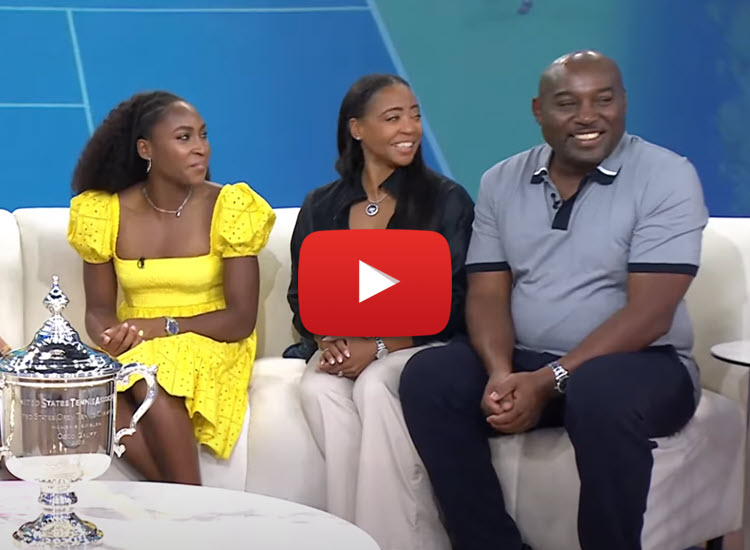 Coco Gauff And Her Parents At The Today Show
