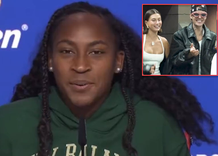 Coco Gauff talks about seeing Justin Bieber in the stands during her US Open match