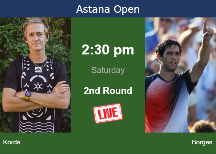 Friday Live Streaming Sebastian Korda vs Nuno Borges